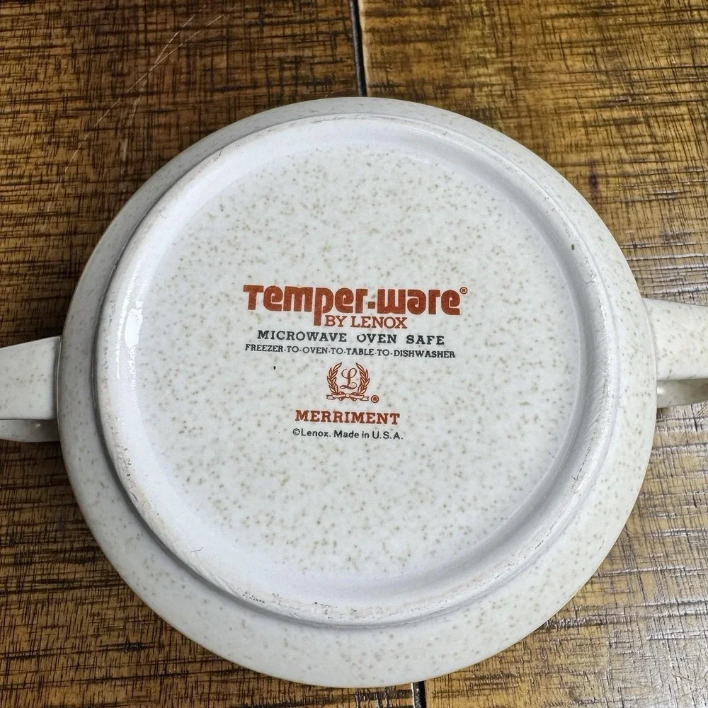 Vintage Lenox Temper-Ware • Lenox Merriment • Lidded Sugarbowl